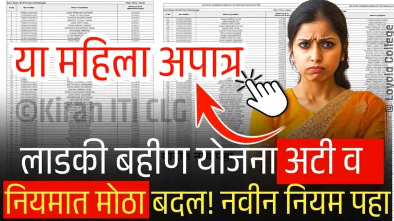 लाडकी बहीण योजना: आज अटी व नियमात मोठा बदल! नवीन नियम पहा Ladki Bahin Update