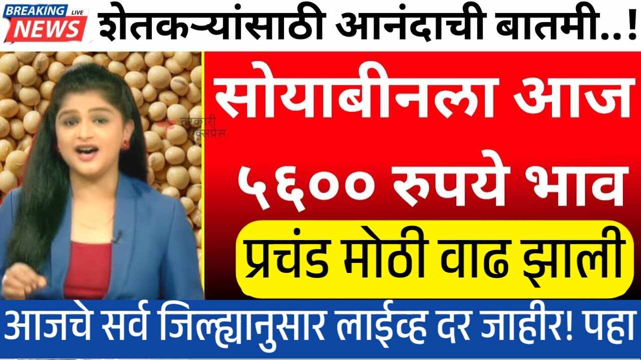 आज सोयाबीनच्या भावात मोठे बदल; लाईव्ह बाजार भाव पहा Soyabean Market Price