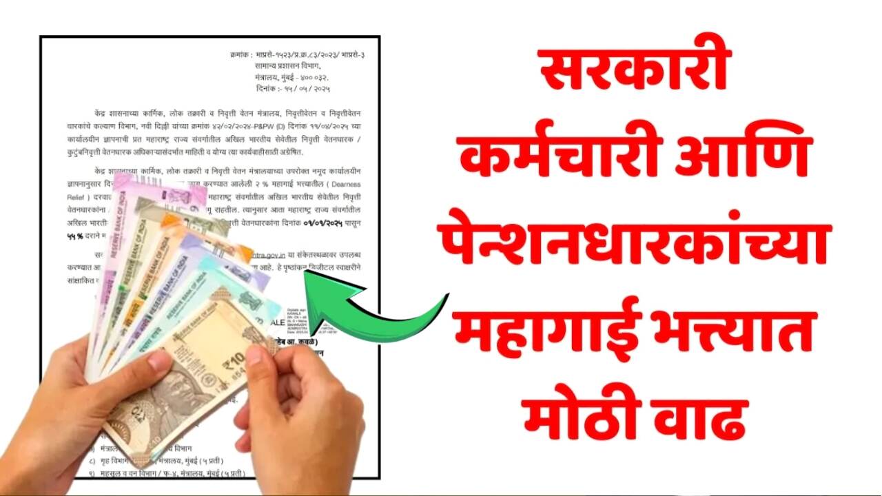 खुशखबर! आठव्या वेतन आयोगाआधीचं महागाई भत्त्यात मोठी (DA) वाढ Dearness Allowance Hike